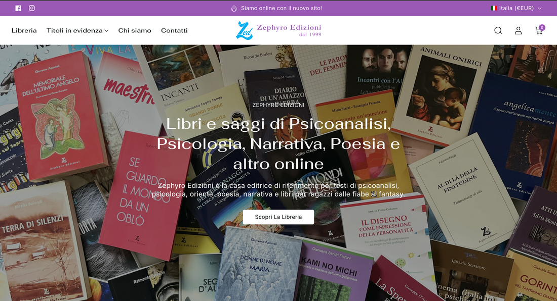 È online il nuovo e-commerce di Zephyro Edizioni